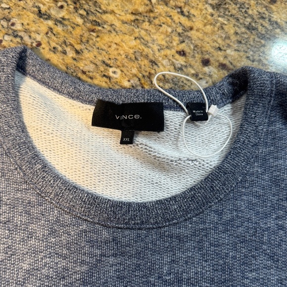 Vince Men's Heathered Blue Crewneck Sweater - Picture 1 of 2